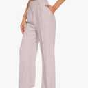 FUNYYZO Wide Leg Pants Women's High Elastic Waisted in The Back Business Work Trousers Long Straight Suit Pants, Size: M