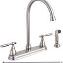 SHACO Kitchen Faucet with Side Sprayer, Stainless Steel Faucet for Kitchen Sinks 3 Hole or 4 Hole, 2 Handle High Arc Kitchen Faucet with Water Supply Line, SC-SLYT003L-S new12