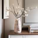 ALMA White Ceramic Vase 11 Inch Tall, Boho Vases for Tulips, Large Table Vase for Pampas Grass in Any Modern Home Decor, Kitchen Table Centerpiece, Shelf, Mantel Decor