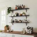 WOPITUES Long Wall Shelves 48″W x 8″D, Floating Book Shelves Max Load 65lbs, 48in