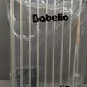 Babelio Baby Gate for Stairs & Doorways, 26-43" W 34" H Extra Tall| No Bottom Bar| Easy Installation| One-handed Operation| Auto-close| Hardware Mount (Drill Needed) Safety Dog/Pet Gate Indoor (White)