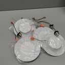 Amico 5/6 inch 5CCT LED Recessed Lighting 12 Pack, Dimmable, Damp Rated, 12.5W=100W, Can Lights with Baffle Trim, Retrofit Installation, ETL&FCC, White