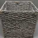 Wicker Basket, Set of 4 Hand-Woven Wicker Storage Basket, Foldable 10.5 inch Cube Storage Bins