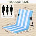 Stripes Foldable Pool Chair,Ultra-Light Portable Beach Chair with Carry Bag for Sunbathing Swimming Poolside Picnic Lawn Road Hiking Trips (1, Blue and White)
