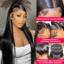 Straight Human Hair Wigs for Women Lace Front Wigs Pre Plucked Glueless 13x6 HD Lace Front Wigs Human Hair 180% Density Straight Frontal Wigs Human Hair 30 Inch