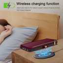 XcaseBar for S24 5G Wallet case with Zipper Credit Card Holder RFID Blocking, Flip Folio Book PU Leather Shockproof Protective Cover Women Men for S24 Phone case, Red