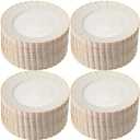 Havawish 75 Pcs Ivory Plastic Plates 10.25 Inch Disposable Dinner Plates with Gold Rim Elegant Scalloped Wedding Party Dinnerware for Holidays Thanksgiving Christmas Weddings Party