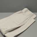 Mrs.Naturall Cream Back Tab Linen Blend Sheer Curtains for Living Room 52 by 92