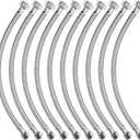 Miucui [10-Pack 48 Inch] 1/2" FIP x 3/8" COMP Faucet Supply Lines, Bathroom Faucet Hose Connector, 304 Stainless Steel Braided Water Supply Line