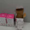 Glasseam Pedestal Glass Vase for Flowers, 7.5in Tall Compote Vase Set of 3, Crystal Clear Vases for Centerpieces, Ribbed Decorative Vases for Home Decor, Cute Footed Urn for Living Room Decorations (Large)