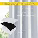 NICETOWN 2 Panels Outdoor Curtains with Grommet & Back Tab on top and Bottom for Patio Waterproof, Windproof Privacy Sound & Light Reducing for Cabana with Fixed Rope, W52 x L72, Greyish White