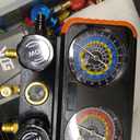 VTG VOGTEN R1234yf AC Vacuum Pump and Gauge Set,4.5CFM Vacuum Pump Manifold Gauge Kit for Auto HVAC Compatible with R1234yf,R404a,R134a,Includes Leak Detector,R1234yf Can Tap,Quick Coupler Adapters