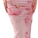 Floerns Women's Floral Print Off Shoulder Short Sleeve Ruched Bodycon Long Dress S Size.