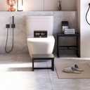 Step Stool for Adults,Holds up to 500Lb,3 in1 Heavy Duty Sturdy Two Step Stool for Kichen/Bathroom/High beds, Wooden&Metal Frame, Non-Slip Pads (Black)