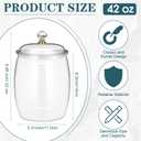 Nuogo 6 Pcs Plastic Candy and Cookie Jar with Lids Decorative Apothecary Jars Candy Buffet Containers Clear Airtight Food Storage Canister Home Decoration(30/42/64 oz,Classic, Stylish)