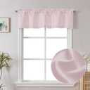 Chyhomenyc Bennet Blush Pink Valance for Windows, Faux Linen Slub Textured Semi Sheer Small Window Kitchen Valance Curtain, Rod Pocket Cafe Valance for Bathroom Laundry Basement, 30Wx14L inch, 2 Piece