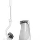 Lefree Toilet Brush and Holder Set, Bathroom Cleaner Brush Set, Curved Design, Non-Slip Handle Toilet Bowl Brush with Curved Bristle for Dead Corner Clean, RV Bathroom Accessories Toilet Scrubber (1 Pack, White)