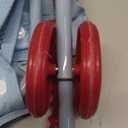 My First Baby Doll Stroller for Toddlers 3 Year Old Girls, Little Kids | Folding Baby Stroller for Dolls, Toy Stroller for Baby Dolls with Bottom Storage Basket, Foldable Frame, Canopy, Seatbelt (Light Denim)