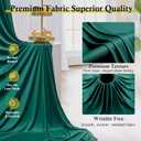 50ft x 12ft Wrinkle Free Hunter Green Backdrop Curtains for Parties, Silky Photo Backdrop Drapes 12FT Long Back Drop Cloth for Wedding Birthday Photography Background Decor