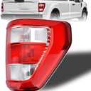 Nakuuly Tail Light Compatible With 2021 2022 2023 2024 Ford F150 F-150 XL Right Passenger Side Taillight Brake Rear Lamp Assembly Replace ML3Z-13404-E (Halogen Type W/O Blind Spot)