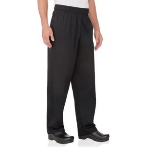 Chef Works Men's Essential Baggy Chef Pants (X-Large, Black)