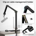 Microphone Arm,Aokeo AK-49 Adjustable Compact Mic Suspension Boom Scissor Arm Stand For Blue Yeti,Snowball iCE, HyperX QuadCast,SoloCast,Elgato Wave,Etc