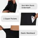 ANIVIVO Women's Midi Length Skorts Skirts with Pockets Modest Skirts 28" Long Knee Length Athletic Skorts L