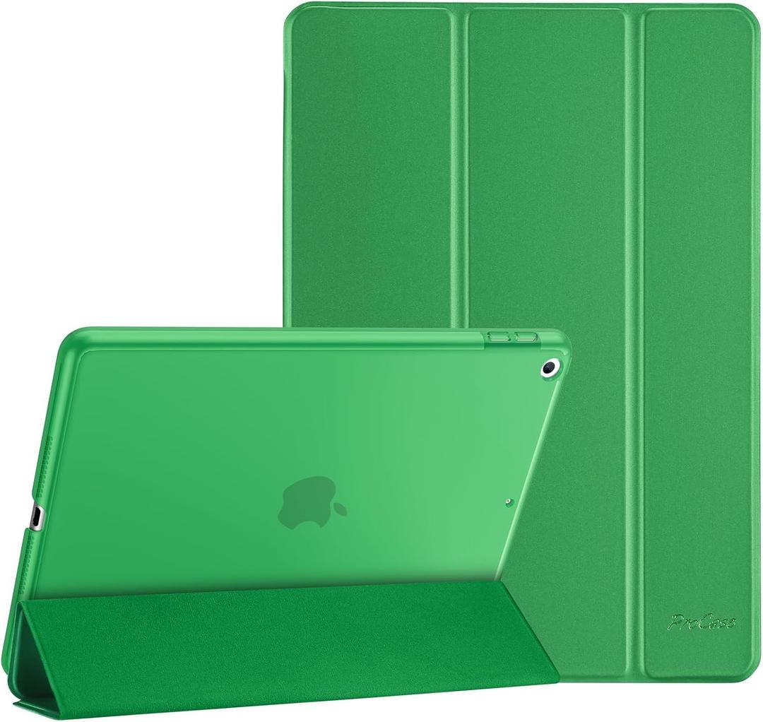 ProCase Smart Case for iPad 9.7 Inch iPad 6th/5th Generation 2018 2017(Model: A1893 A1954 A1822 A1823), Ultra Slim Lightweight Stand Cover with Translucent Frosted Back -Green