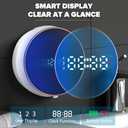 Automatic Soap Dispenser Foam Bathroom: Wall Mount Rechargeable Touchless Adjustable Auto Smart Electric Plastic White Foaming Soap Dispenser with Clock - Kitchen - Hand Dish Lotion Couple Kids