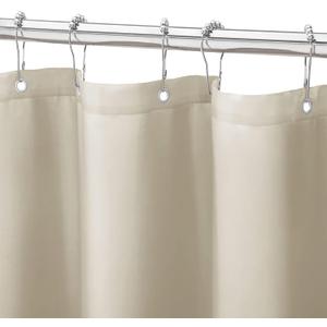 Gibelle Stall Small Shower Curtain Liner 36 x 72 Inches, Beige Shower Curtain Liner, Washable Waterproof Fabric Shower Liner for Bathroom, Machine Washable