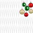 Shappy 200 Pieces Hangers Ribbon 10.6 Inch Christmas Ornament Tree Lanyard String Thin Strap Fabric Long Loop for Holiday School Wedding Crafts Decor Party Gift (Silver)