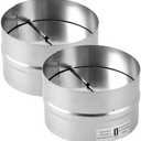 QWORK Draft Blocker 6 Inch Damper Stopper Duct Damper Backflow Preventer 2 Pack Inline Built-in Fan Vent Ventilation Vent Deflector