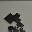 2 Pack Black Vertical Pivot Connector 100mmx23mmx53mm for Aluminum Handrail, 180 Adjustable Hand Rail Fitting High Strength POM Connector Block for Stair Horizontal Handrail