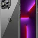 JETech Case for iPhone 13 Pro 6.1-Inch, Non-Yellowing Shockproof Phone Bumper Cover, Anti-Scratch Clear Back (Black)