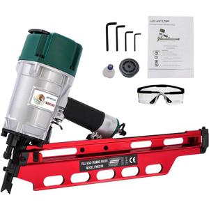 BHTOP Mexican Style 9021NS Framing Nailer 21 Degree 3-1/2" with Depth Adjustment Professional Air Nail 
