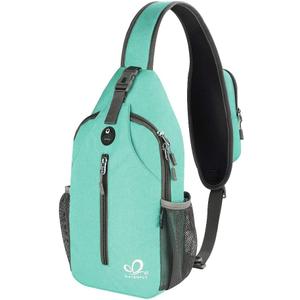 WATERFLY Crossbody Sling Backpack Sling Bag Travel Hiking Chest Bag Daypack, Small