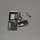 QBUC for Honda Key Fob Cover with Keychain - Heavy Zinc Alloy Shell & Silicone Case for Double Protection - Compatible with 2016-2021 Honda Accord Civic HR-V CR-V Pilot Passport Ridgeline (Black)