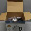 West Bend Electric Percolator Classic Style Coffee Maker with Heat Resistant Handle Base and Detachable Cord with Stainless Steel Stem and Basket, 12-Cup, Silver