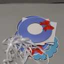 Dianelhall 24 Sets Christmas Picture Frame Craft Kit Xmas Wreath Photo Crafts Christmas Picture Frames Gift with Santa Stickers for Classroom Xmas Holiday Party Activities (Colorful Wreath)