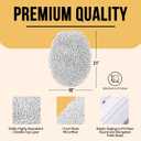MAYSHINE Toilet Lid Cover - Black, Plush Microfiber Oval Toilet Seat Covers for Bathroom, Machine Washable Elongated Toilet Cover Seat, Stretches up to 21"x19"