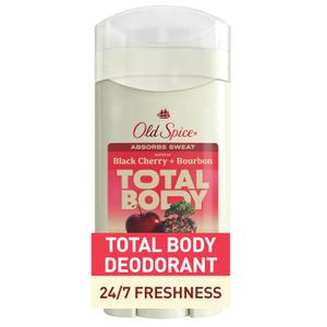 Old Spice Whole Body Deodorant Stick for Men, Aluminum Free, Black Cherry + Bourbon Scent, 24/7 Odor Protection, 24/7 Freshness, Dermatologist Tested, Gentle on Skin, Safe to Use All Over, 3.0 oz
