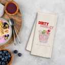 WFSM Dirty Shirley Cocktail Funny Kitchen Towels, Bar Towels for Home Bar Kitchen, Funny Kitchen Decor, Dish Towels for Kitchen Drying, Bar Cart Accessories and Decor, 16x24 Inches, 095-XS-MJ-1