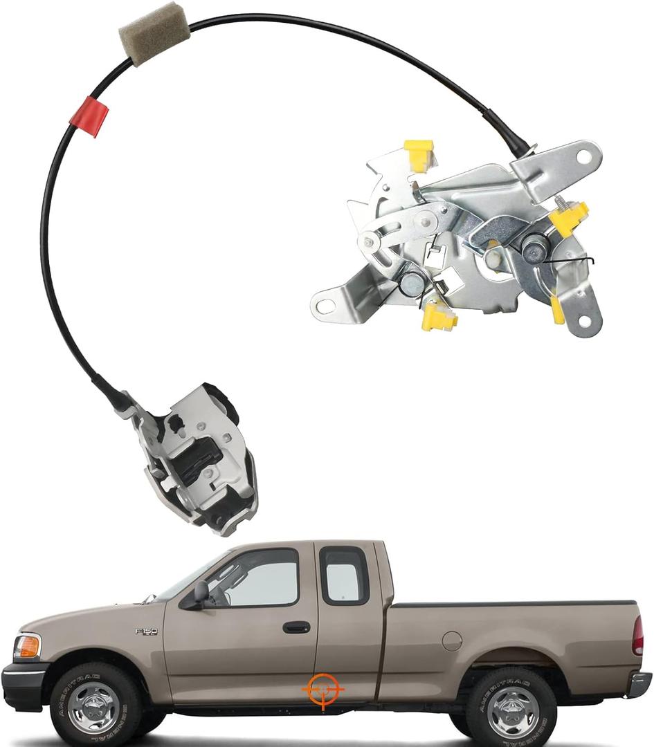 TQPONLY Left Rear Door Latch, Compatible with 1997-2004 Ford F250 F150 Extended Cab Lower Driver Side Replaces 6L3Z-18264A01-C