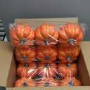 Ywlake 12 Pcs Artificial Pumpkins Fall Decorations, Mini Small Fake Pumpkin for Autumn Harvest Halloween Thanksgiving Faux Pumpkins Home Table Decor (Orange)