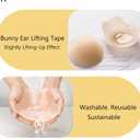 Nipple Cover 2 Pairs Silicone Nipple Covers with Lift Reusable Bra Breast Petals Ultra Thin (Large, Cream)