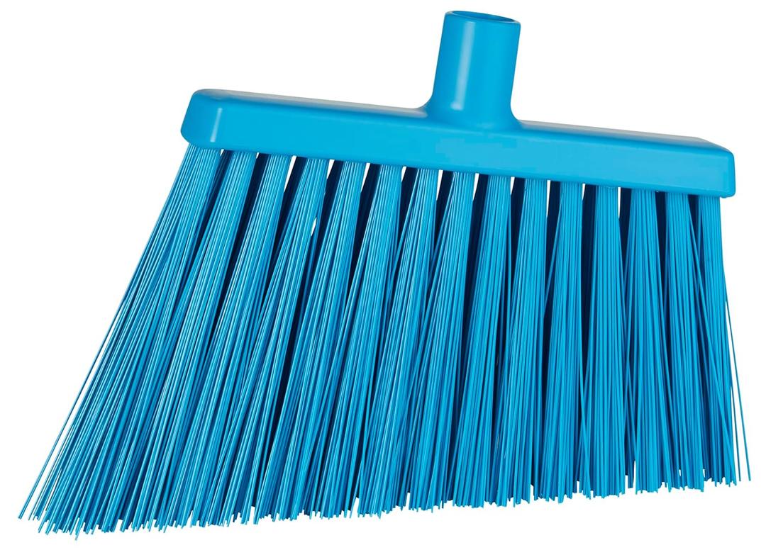 Vikan 29143 Broom,Angle Cut,Stiff,11",PP/PET,Blue