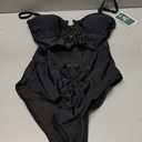 Eomenie Womens Cutout One Piece Swimsuit with Ring Linked Sexy Monokini Bathing Suit for Beach Vacation (Black, S)