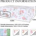 LFBOX Floral Gift Box with Magnetic Lids 13.8x8.3x4.4 in, Large Bridesmaid Proposal Boxes, Rectangle Wedding Decorative Storage Box 1 Pack