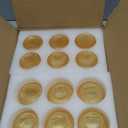 12 Pcs Clear Gold Glass Votive Candle Holders, Vintage Candle Holder Bulk, Tealight Candle Holders for Table Centerpieces, Home, Bridal Shower, Birthday, Party Table Decor