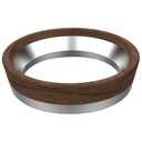 54mm Espresso Dosing Funnel for Breville Portafilters, Aluminum Magnetic Coffee Dosing Funnel Ring Compatible with Breville 54mm Portafilters,Espresso Accessories Tool(Walnut)